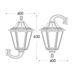 Fumagalli OFIR Wandlamp Zwart E27 15W Warmwit-26879