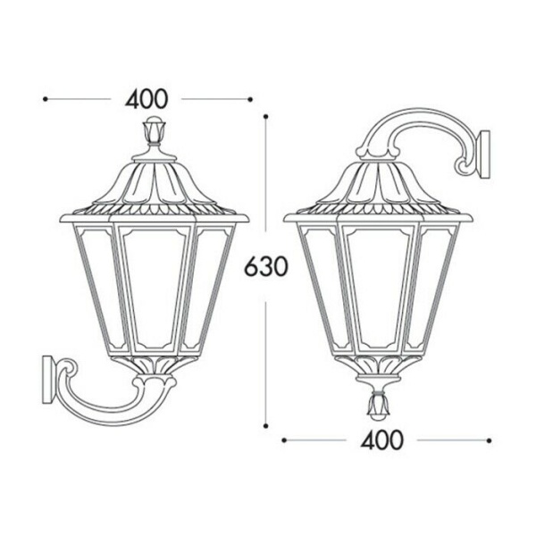 Fumagalli OFIR Wandlamp Zwart E27 15W Warmwit-26879