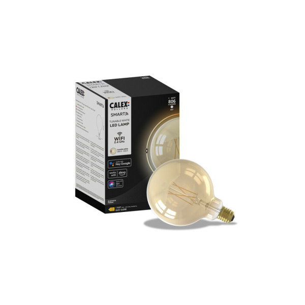 Calex Smart E27 globe 7W Lichtkleur aanpasbaar Dimbaar-28813