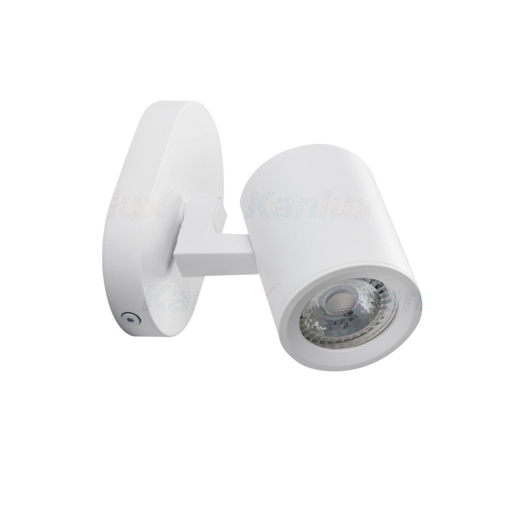 Kanlux Laurin EL-10W wit wandlamp spot GU10-0