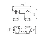 Kanlux Laurin EL-2L wit plafondspot spotlamp GU10-27516