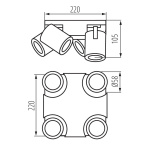 Kanlux Laurin EL-4L zwart plafondspot spotlamp GU10-27507