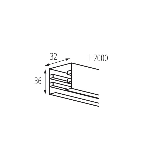 Kanlux Trackrails 2M Wit 3 Fase-27572