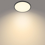 Philips plafondlamp superslim Zwart 18W warmwit dimbaar 30cm -27758