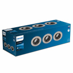 Philips 3-pack Inbouwspot Abrosa Zilver kantelbaar IP44 warmwit-27745