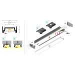 Topmet Surface 10 Opbouw LED Profiel 2 Meter Zwart Set-30153