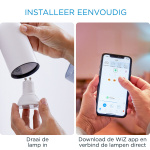 WiZ Smart LED spot warm en koelwit 4.8W GU10-27897