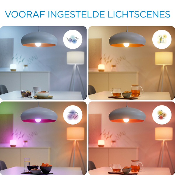 WiZ Smart LED lamp G95 globe RGBWW 11W E27-27914