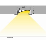 Topmet Flat 8 inbouw Ledprofiel Set geanodiseerd 1M-28027