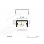 Topmet Ledstrip Profiel Set Slim8 1M Geanodiseerd 10mm-28019