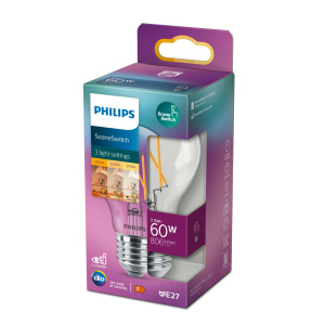 Philips E27 Sceneswitch 7.5W Peerlamp Warmwit Helder-0