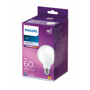 Philips E27 Classic Globe 7W Koel Wit -0