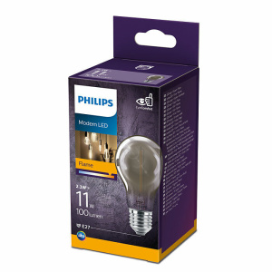 Philips E27 Classic Peerlamp Smoke 2,3W Warm Wit -0