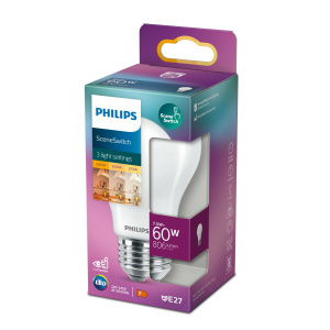 Philips E27 Sceneswitch Peerlamp 7.5W Warmwit Opaal-0