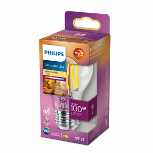 Philips E27 Classic Peerlamp 13W Warm Wit -0