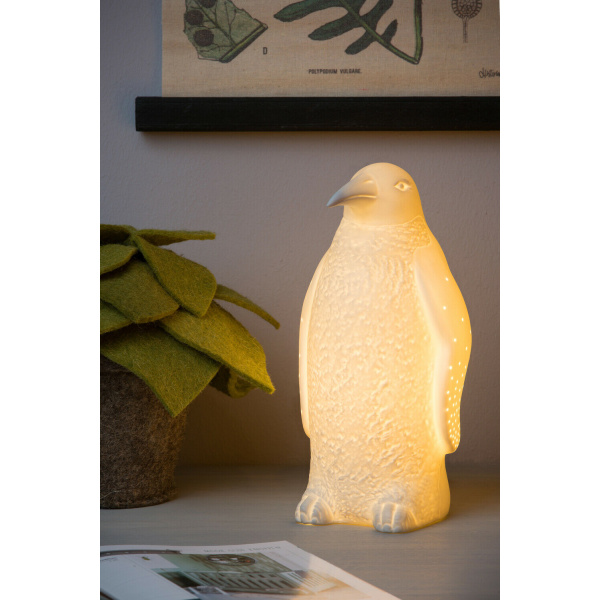 Lucide E14 PINGUIN Tafellamp Wit-28443