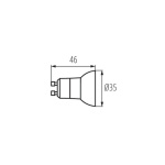 Kanlux Remi GU10 spot 2.2W Warmwit 35mm-28312