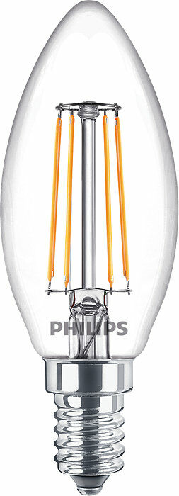 3x Philips E14 Classic Kaarslamp 4,3W Warm Wit -28355 3x Philips E14 Classic Kaarslamp 4,3W Warm Wit -28355
