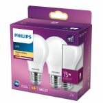 2x Philips E27 Classic Peerlamp 8,5W Warm Wit -0