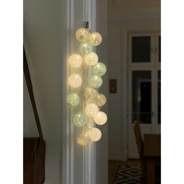 Konstsmide Decoratief Lichtsnoer Textielbollen-28606