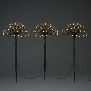 Konstsmide 3x Prik spots Buitenverlichting 192 Leds Amber