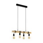Eglo TOWNSHEND Hanglamp 4x E27 Zwart-0