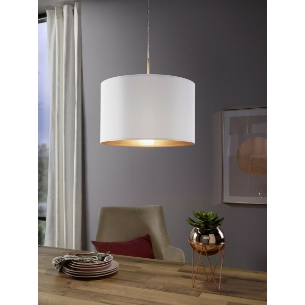 Eglo PASTERI hanglamp E27 Ø38CM Wit / Koper -28939