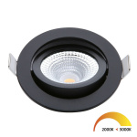 EcoDim Inbouwspot Zwart 5W Dim to Warm 75mm-29174