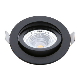 EcoDim Inbouwspot Zwart 5W Dim to Warm 75mm-0