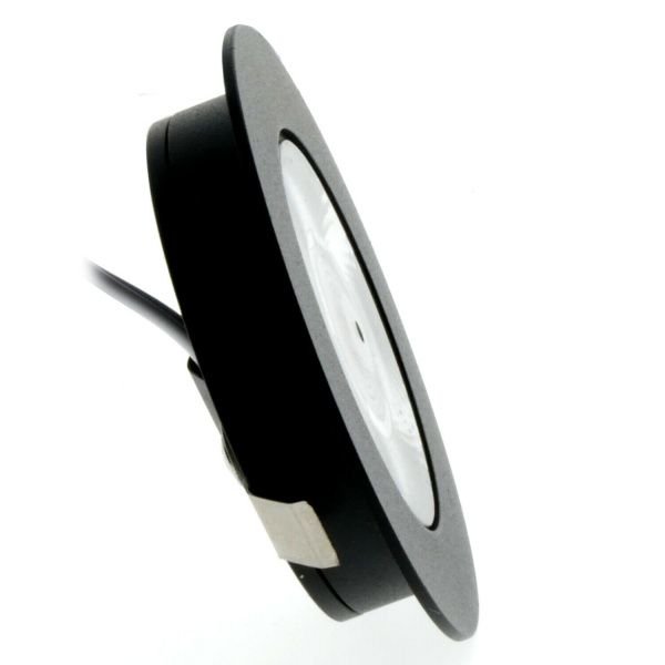 EcoDim Meubelspot Zwart Rond 3W Warmwit IP54-29103