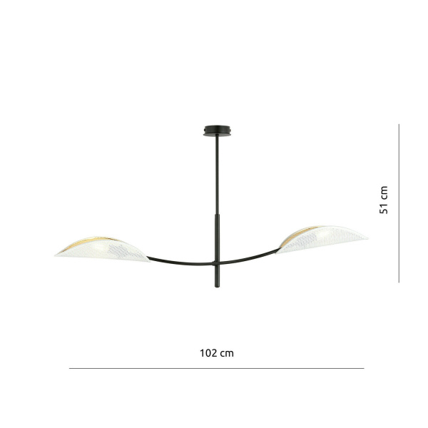 Ledl LOTUS 2 Hanglamp Wit/Goud-29328