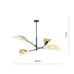 Ledl Lotus 4 Hanglamp Wit/Goud-29307