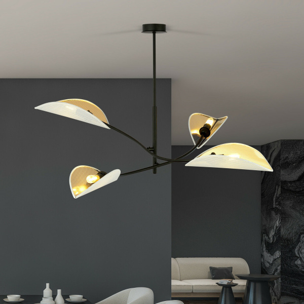 Ledl Lotus 4 Hanglamp Wit/Goud-29306