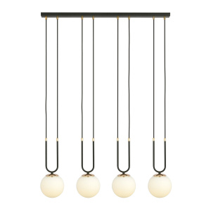 Ledl GLAM 4 Hanglamp Zwart / Opaal-0