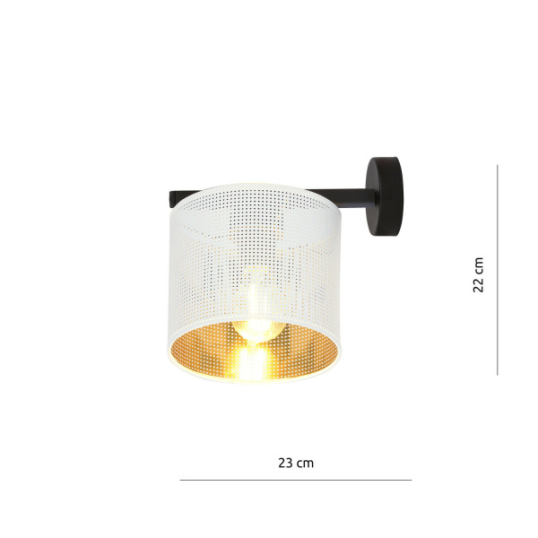 Ledl JORDAN Wandlamp Wit / Goud-29424
