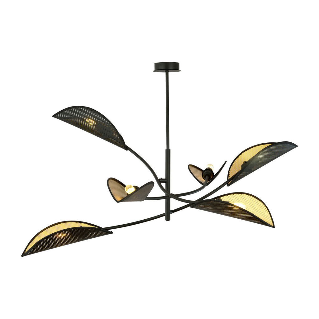 Ledl LOTUS 6 Hanglamp Zwart / Goud-0