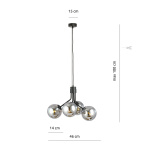 Ledl NOVA 4 Hanglamp Zwart / Grafijt-29421