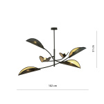 Ledl LOTUS 6 Hanglamp Zwart / Goud-29369