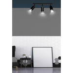 Ledl HIRO 3 Plafondspots Zwart / Chroom-29556