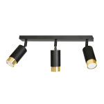 Ledl HIRO 3 Plafondspots Zwart / Goud-29559