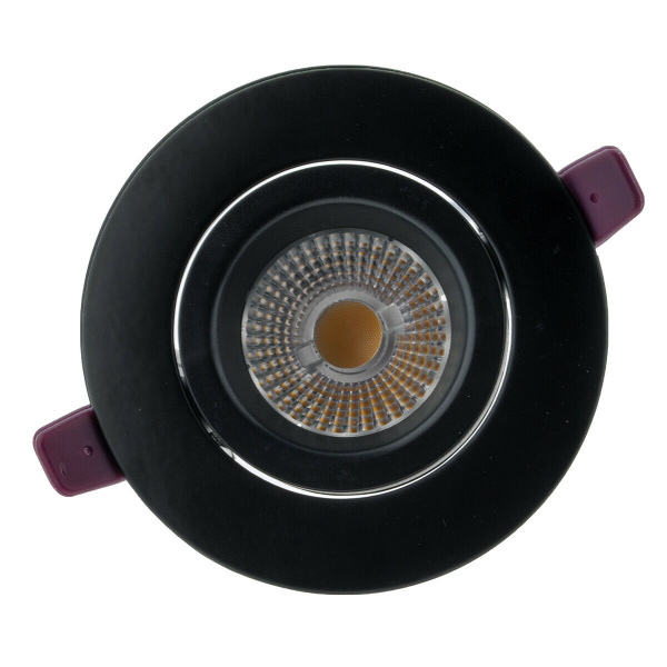 Ledl Inbouwspot Zwart 4,5W Warm Wit-0