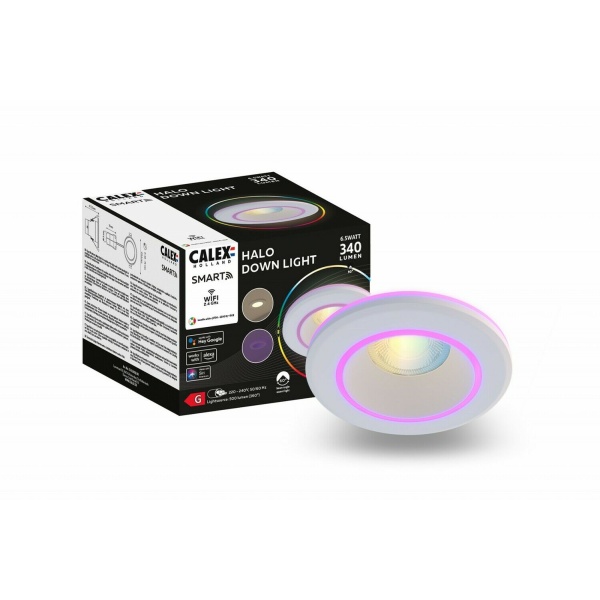 Calex Smart Halo Inbouwspot Wit 6,5W RGB Lichtkleur aanpasbaar-29705