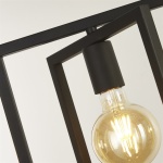 Searchlight PLAZA Hanglamp 4 Lichts Zwart Verstelbaar Detail Sfeer
