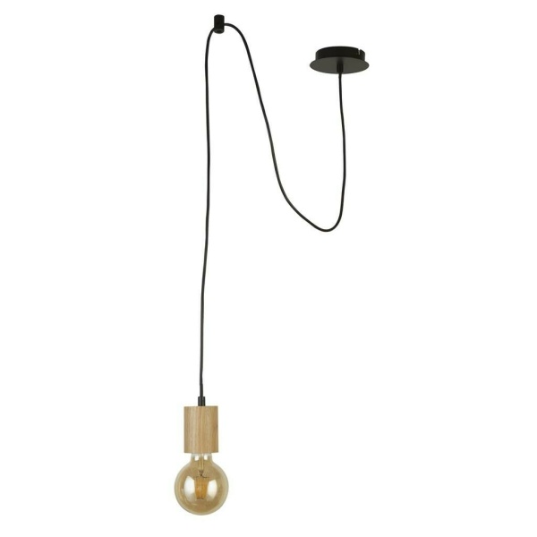 Searchlight SPINNY Pendel Hanglamp Hout Zwart uit Searchlight SPINNY Pendel Hanglamp Hout Zwart uit