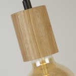 Searchlight SPINNY Pendel Hanglamp 5 Lichts Hout Zwart Detail