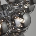 Searchlight BERRY Plafondlamp 13 Lichts Chroom Smoke Sfeer