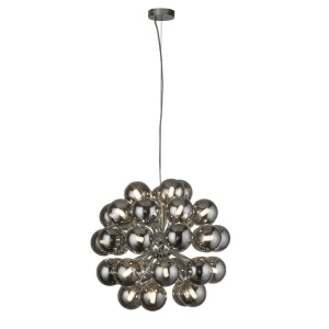 Searchlight BERRY Hanglamp 27 Lichts Chroom Smoke-0