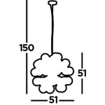 Searchlight BERRY Hanglamp 27 Lichts Chroom Smoke-29922