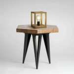 Searchlight SQUARE Tafellamp Hout Zwart