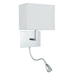 Searchlight HOTEL Slaapkamer Wandlamp met Leeslamp Chroom